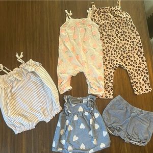 BABY GIRL ROMPER DRESS SET CUTE FASHION 6 MONTHS LEOPARD STRAWBERRIES